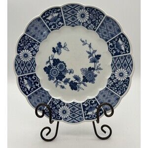 Lipper & Mann BLUE IMARI Detergent Proof 10½" Dinner Plate Elegant Flowers